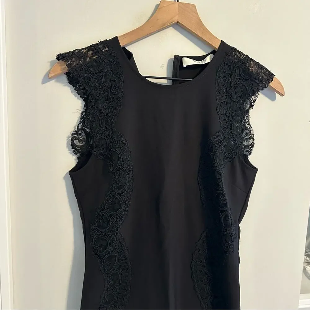Sea New York Black Lace Maxi Dress Small
